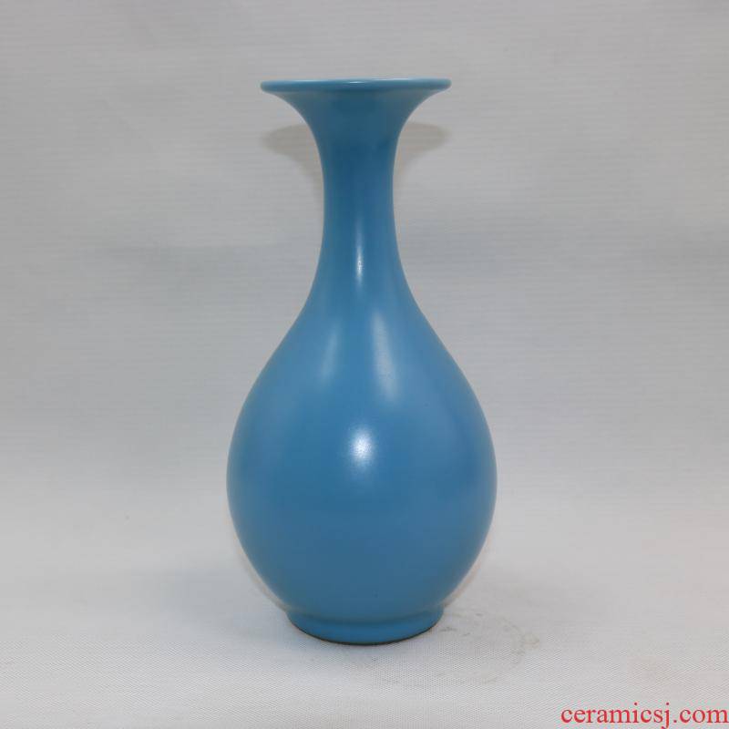 Jingdezhen ceramics insert azure glaze vase household adornment furnishing articles of generic yongzheng antique antique handicraft