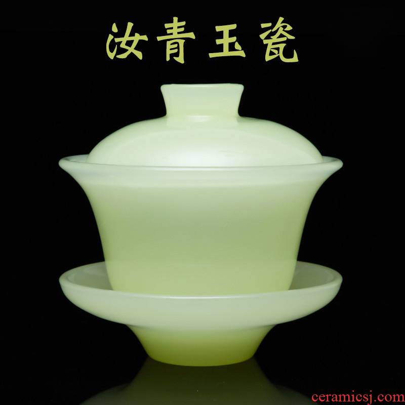 XUANYU/hin reputation ceramic your sapphire porcelain only three tureen tea bowl upset female big glass coloured glaze work