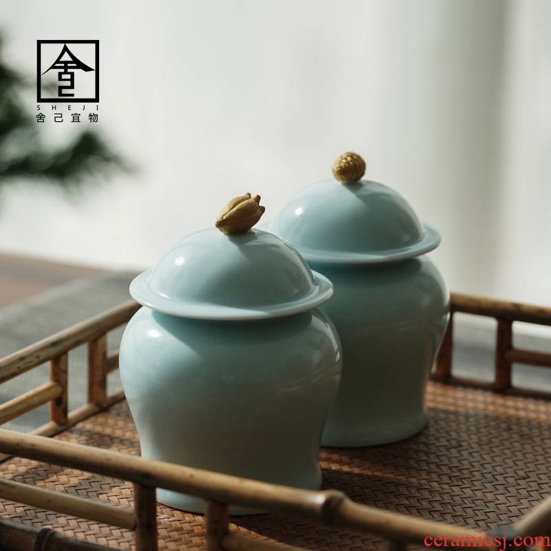 Move to song glaze POTS ceramic seal pot of tea caddy fixings warehouse storage POTS contracted ceramic pot of tea storage tanks