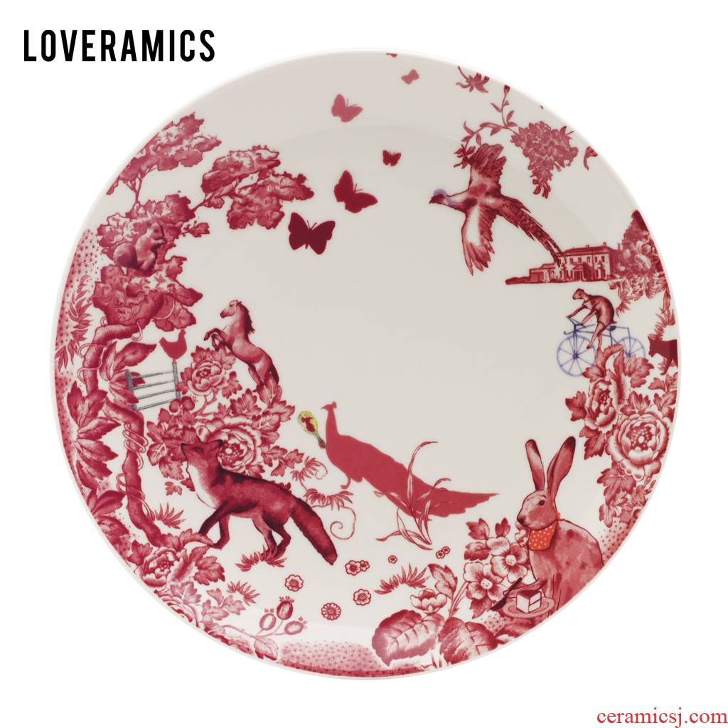 Loveramics love Mrs Fantasy forest under the glaze color 27 cm household flat dish dish food dish plate