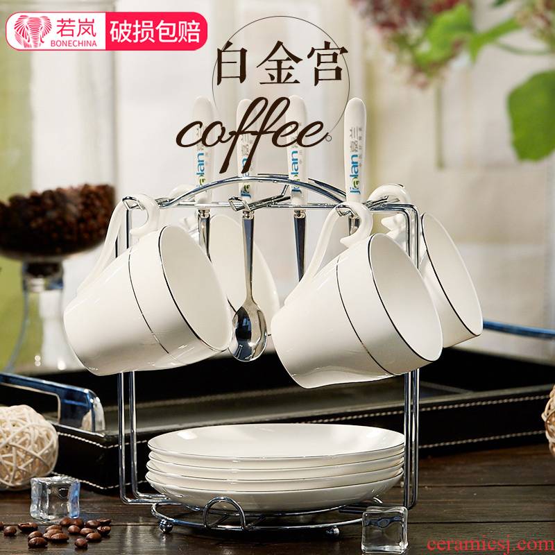 Ipads China coffee cups and saucers suit European platinum edge coffee cup of afternoon tea coffee cup set kit