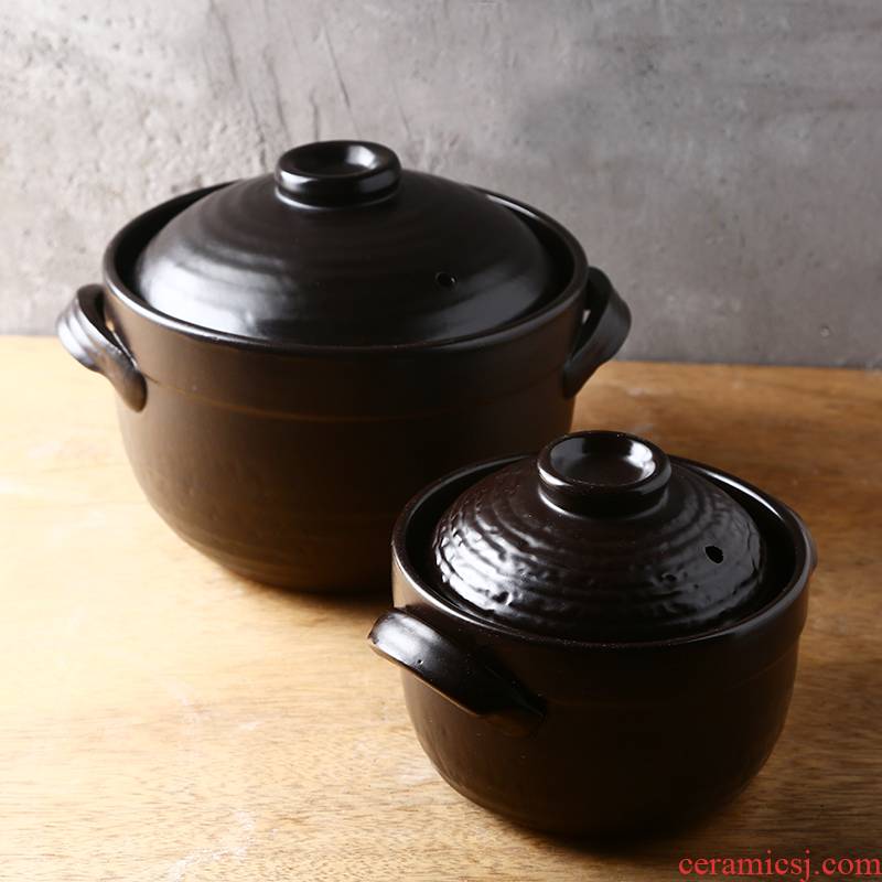 Creative casseroles, Japanese - style dual cover soil pot pot of meters consisting flame stew pot soup rice stewing pot ceramic saucepan