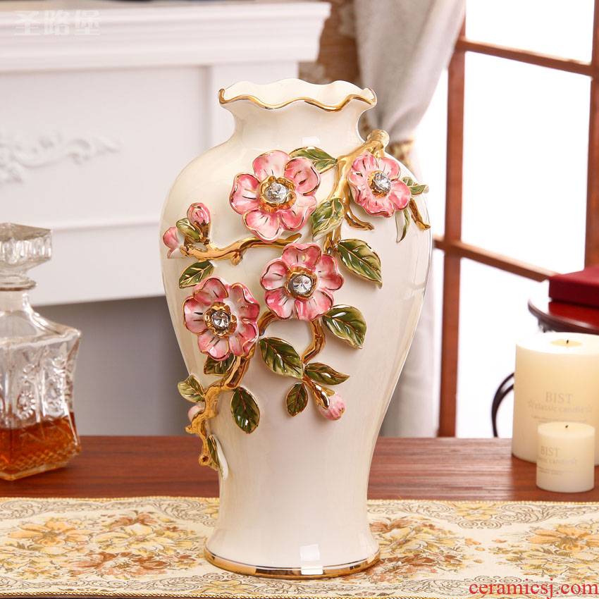The new European creative ceramic vase furnishing articles furnishing articles sitting room flower arranging household act The role ofing is tasted porcelain decorative vase