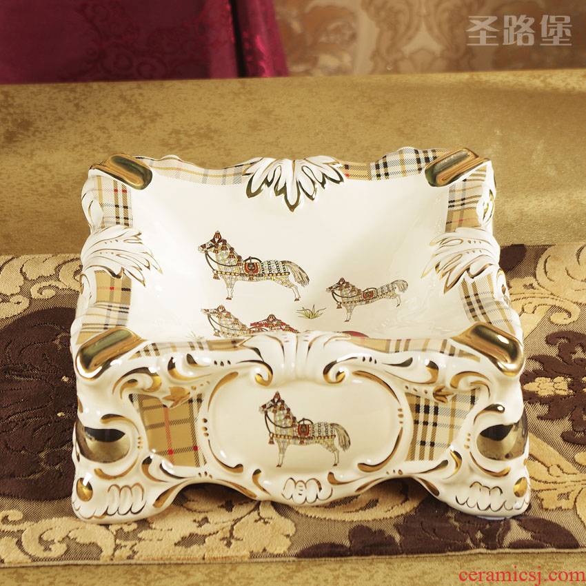 St way fort Europe type restoring ancient ways the ashtray individuality creative fashion a large ceramic ashtray sitting room adornment is placed