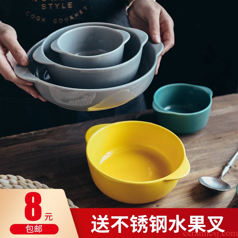 Creative dishes microwave oven western - style food baking dish dish bowl cheese baked FanPan ceramic bowl oven dedicated