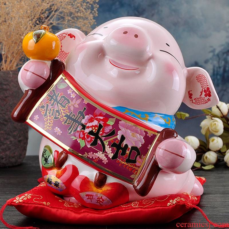 Stone workshop (golden) pig furnishing articles ceramic piggy bank home office wine ark, adornment of the New Year gift