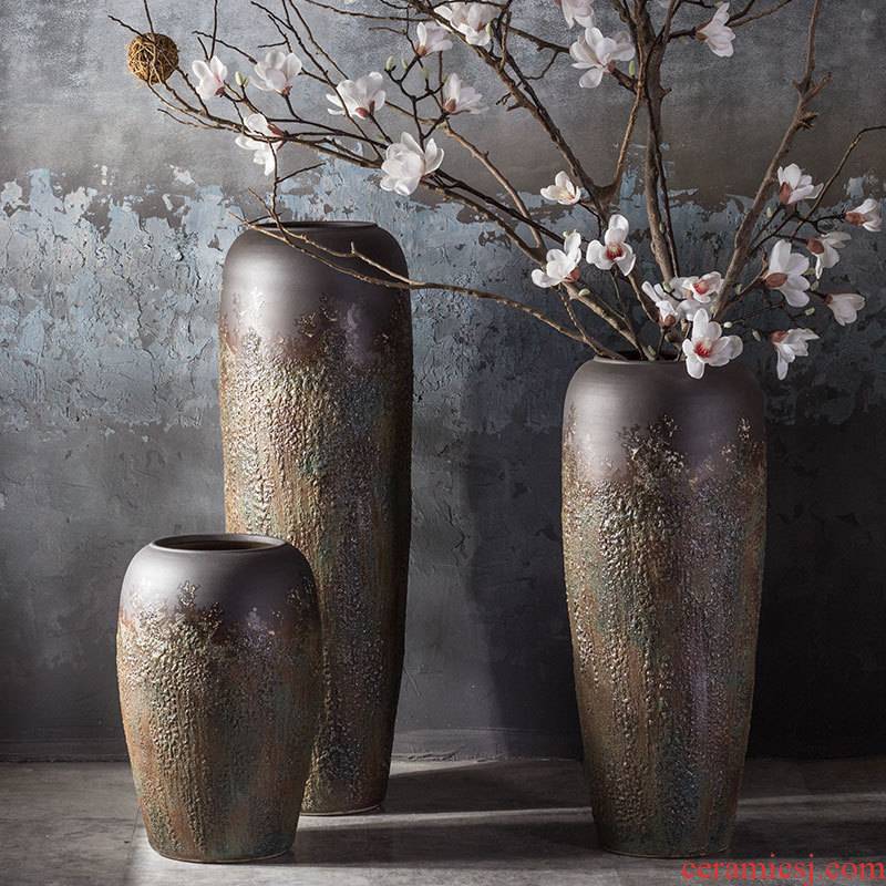 Modern European American jingdezhen ceramic floor vase club hotel furnishing articles sitting room window flower POTS