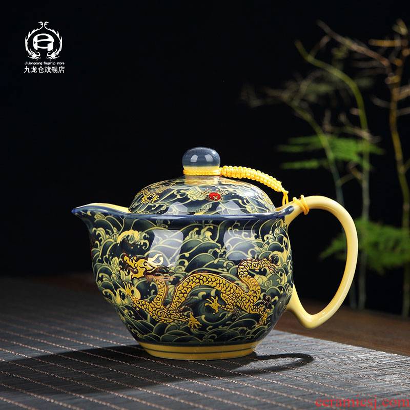 DH jingdezhen ceramic teapot household teapot kung fu tea tea accessories filter points, small single pot of cold water