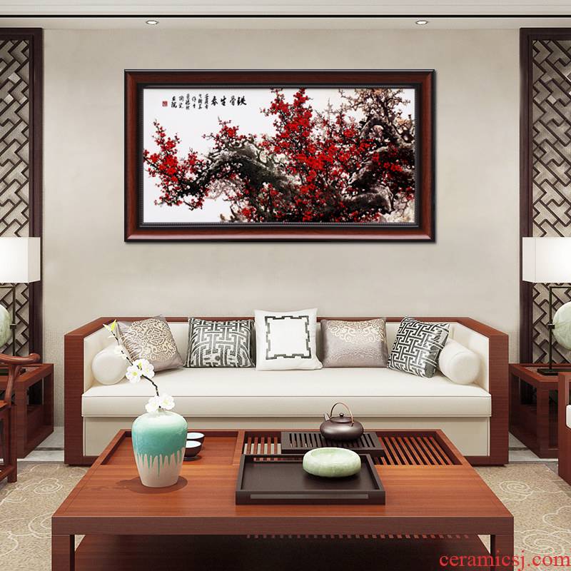 Jingdezhen porcelain plate painting hangs a picture of I and contracted style sitting room adornment sitting room porch bedroom new Chinese style murals
