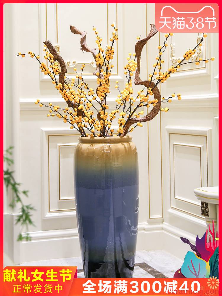 New Chinese style porch ground vase TV ark place, a large European household ceramics flower arrangement sitting room adornment
