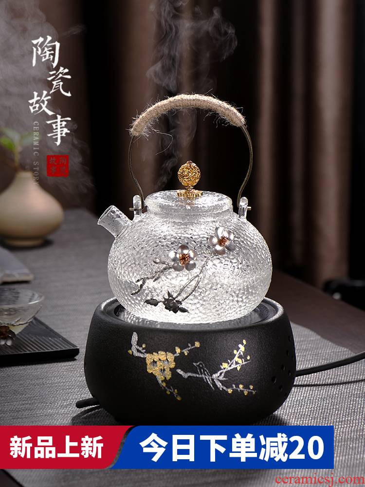 Ceramic cooking story hammer high - temperature Japanese glass teapot'm tea sets electric TaoLu boiled tea kettle