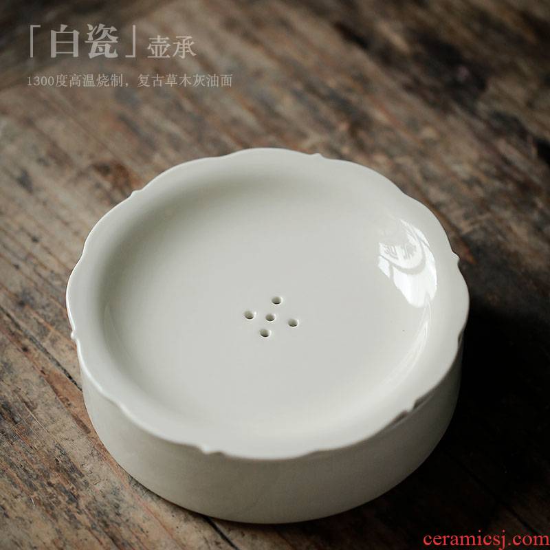 ShangYan white porcelain in hot large bucket antique Japanese built water wash water jar kung fu tea tea tea taking bearing parts maker