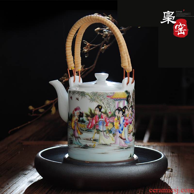 Jingdezhen hand - made ceramic teapot kung fu tea set single pot of large pot teapot had girder by hand