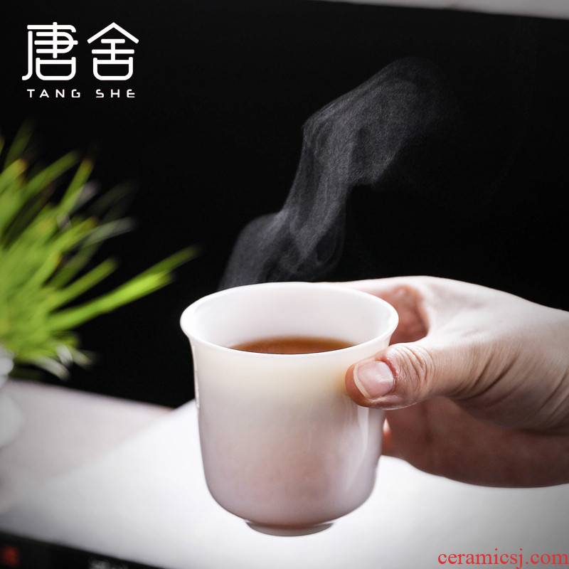Don difference up by patterns graven images book tire dehua white porcelain ceramic cups large single cup tea kungfu master