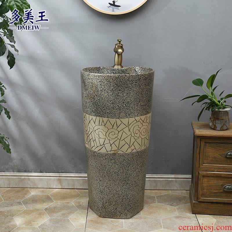Restore ancient ways round pillar basin ceramic pillar lavabo toilet lavatory floor balcony column basin