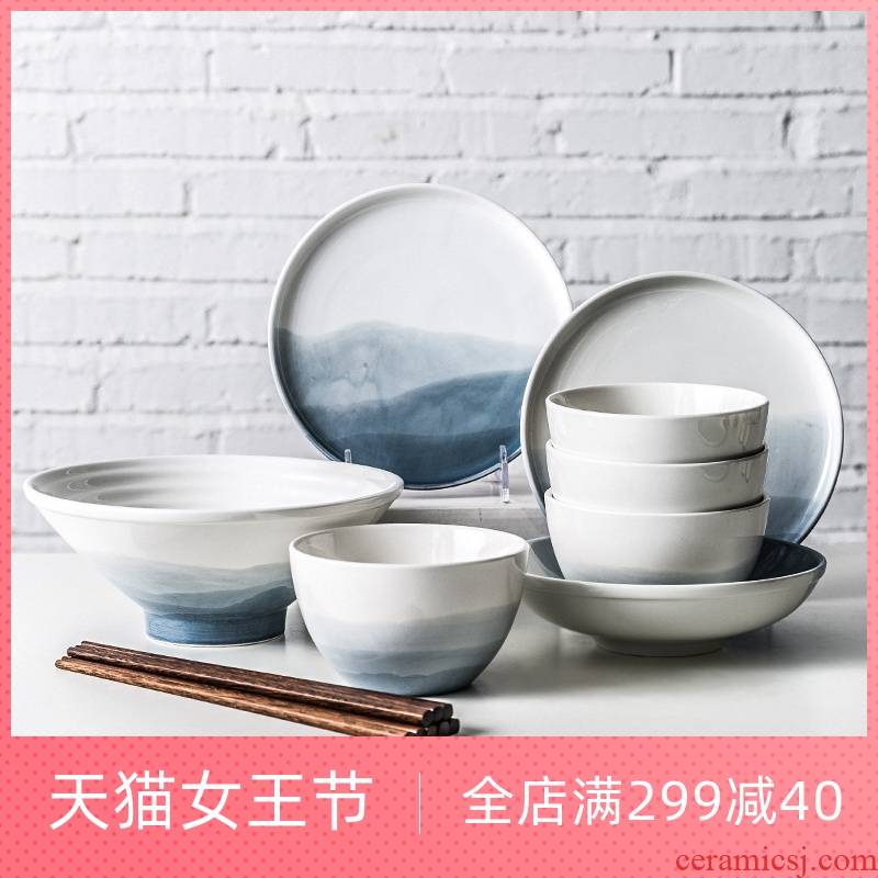 Lototo Japanese dish suit household ikea breakfast dishes disappearance she I food and wind plate porcelain