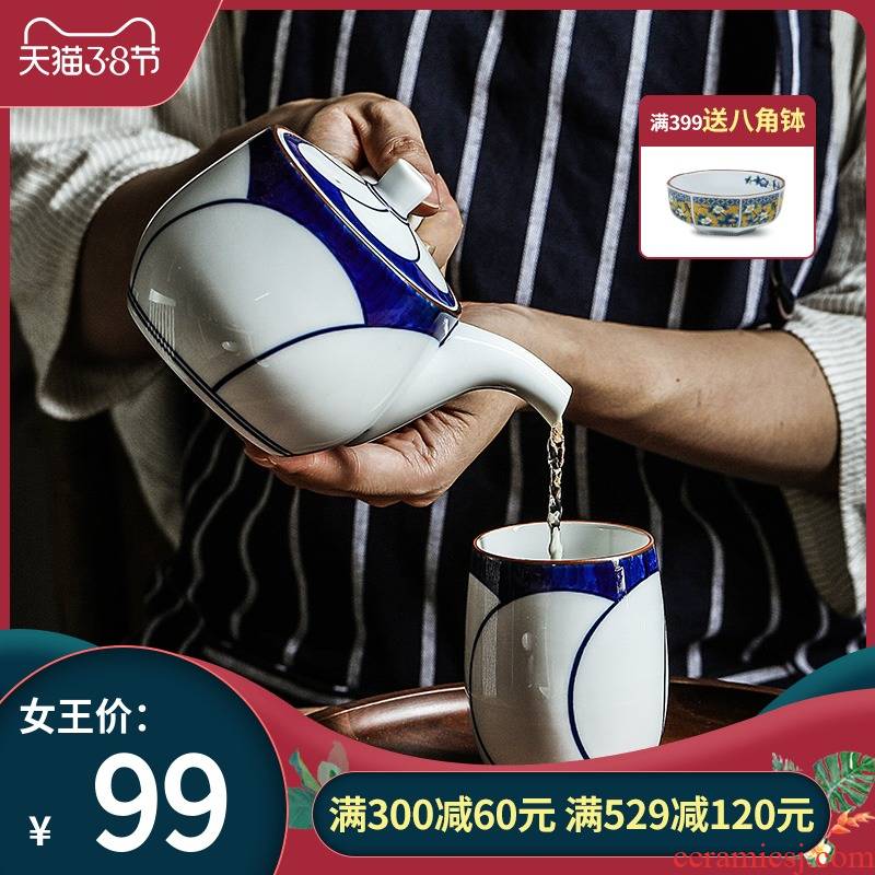 Love make burn Japanese imports ceramic tableware XuanMei series manual white pottery plate tea bowl in hand