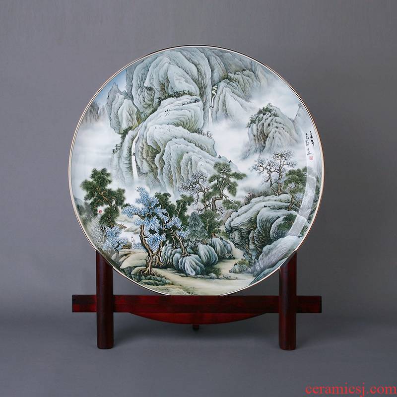 Hand - made ipads China plates home sitting room adornment office show dish plate wine porch place landscape