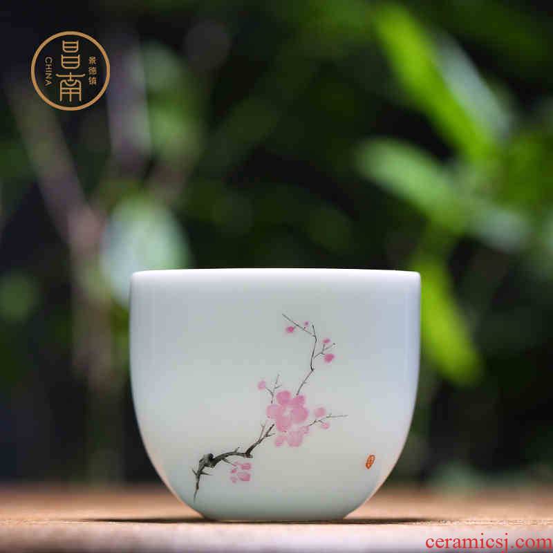 Chang south jingdezhen ceramic sample tea cup kung fu tea cup hand - made by patterns noggin master cup single CPU