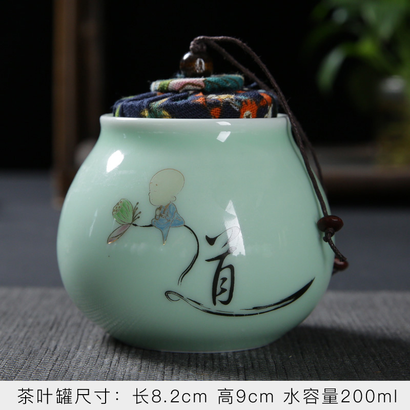 The ceramic tea canister household seal POTS storage tank large installed to restore ancient ways puer tea box of small and medium - sized moistureproof coarse pottery tea