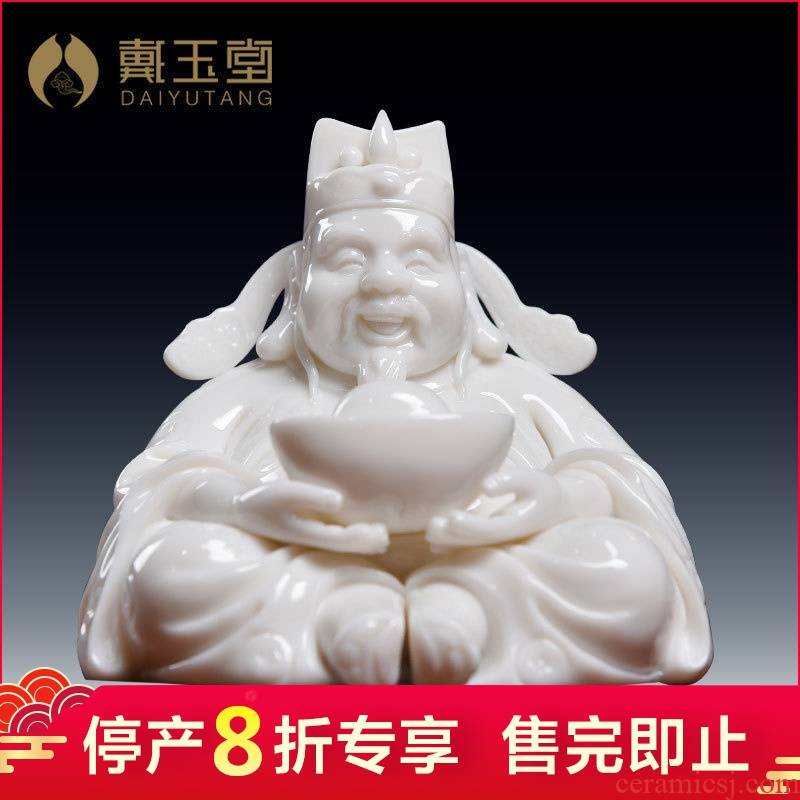 Dehua white porcelain production is pulled from the shelves 】 【 little god of wealth