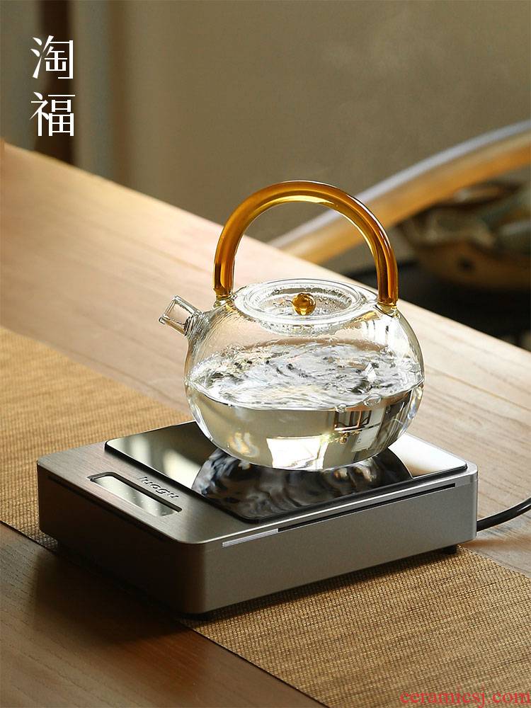 Electric TaoLu boiling tea machine automatic tea stove home outfit refractory glass pot of boiled tea kettle, tea set