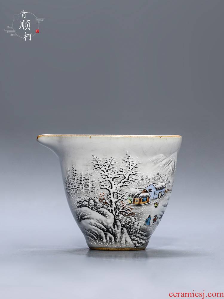 Jingdezhen hand - made snow tea ware your up means piece thickening tea accessories checking heat - resistant ceramic fair keller