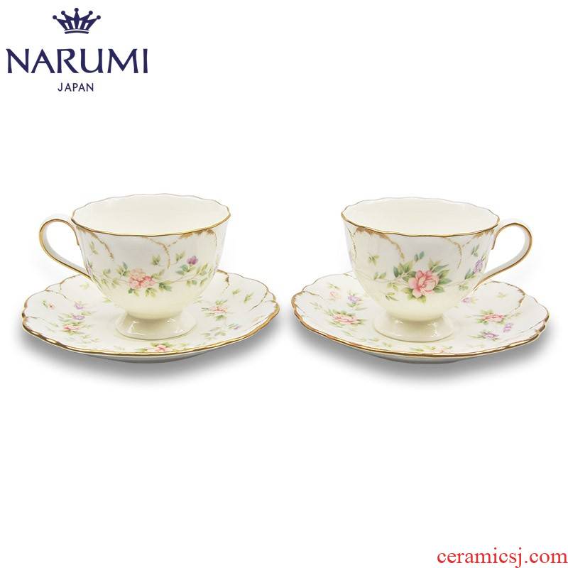 Japan NARUMI/sound sea double tea/coffee cups and saucers suit ipads China 8967-51423