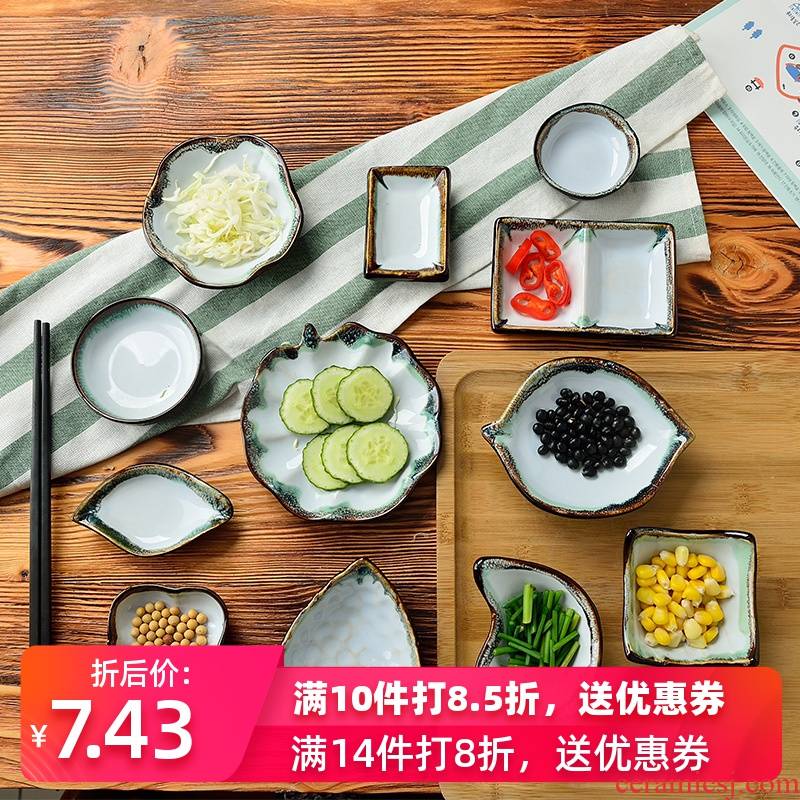 More than three points ceramic seasoning sauce dish dish, taste dishes three style disk dip in creative dish of express little material plate