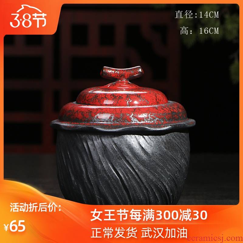 Ya xin company hall large ceramic up caddy fixings seal pot tieguanyin big POTS leap three color