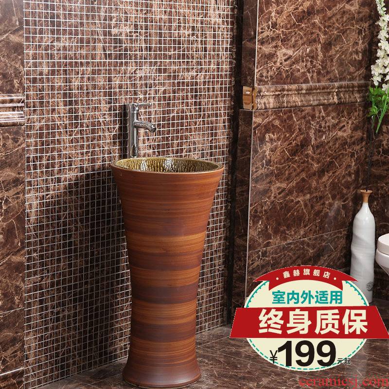 One - piece toilet floor pillar lavabo for wash lavatory undercounter basin balcony art basin of jingdezhen
