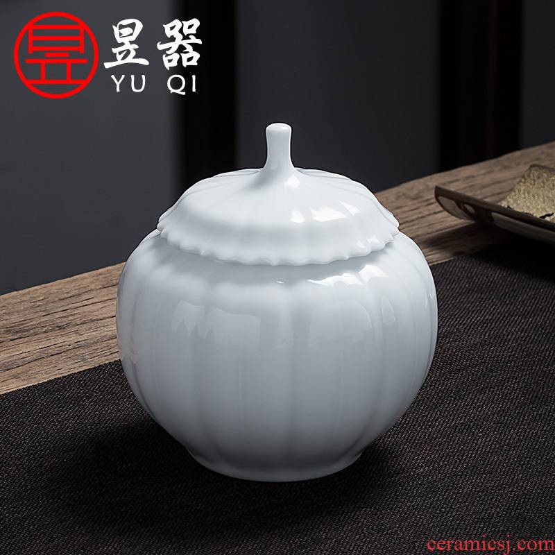 Yu jingdezhen ceramic tea pot home beautiful seal storage tea boxes to wake receives travel tea set packing