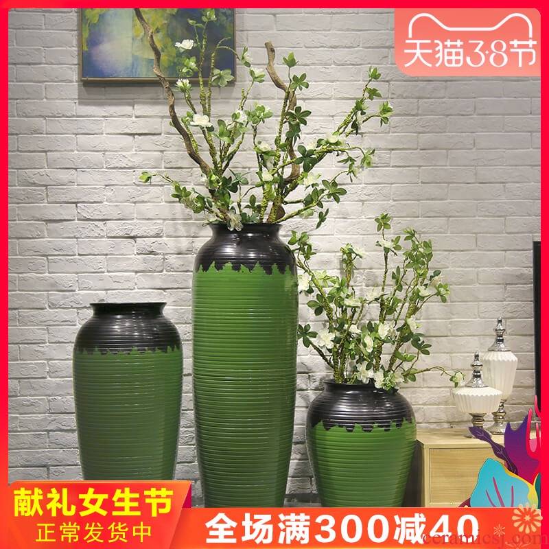 Jingdezhen new Chinese style of large hotels sitting room vase fake flower simulation flower, adornment is placed between the example