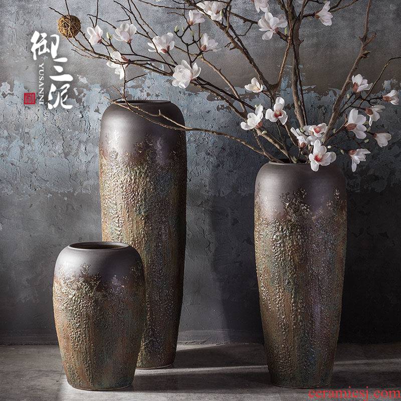 Dry flower decoration vase furnishing articles furnishing articles Nordic creative home, the contributor of large window center hall hotel flower POTS