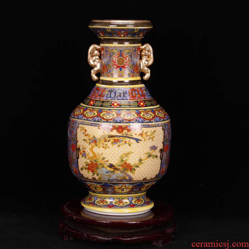 Jingdezhen archaize colored enamel porcelain the qing yongzheng com.lowagie.text.paragraph Chinese antique antique crafts vase archaize home outfit