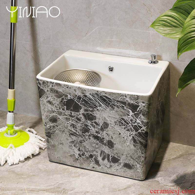 M letters birds home square mop pool size ceramic mop pool automatic toilet basin of mop mop pool water