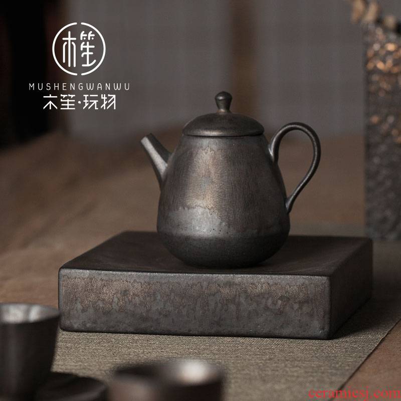Creative ceramic little teapot Japanese household teapot move to restore ancient ways the tea pot of kunfu tea pot with a filter