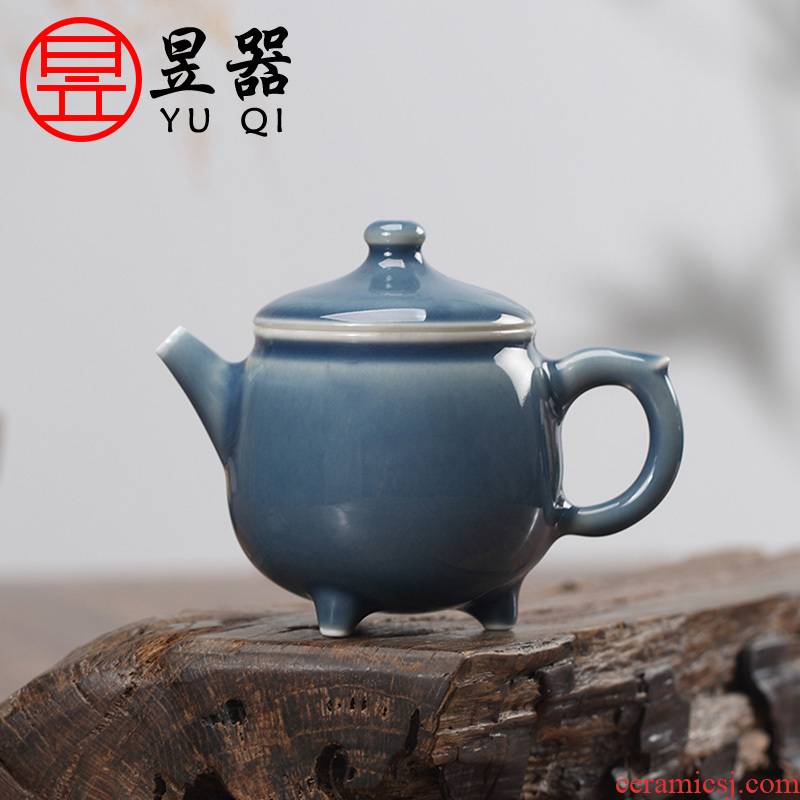 Yu ware jingdezhen ceramic teapot mini manual single pot small ji the qing household kung fu tea set portable travel