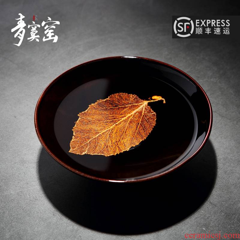 Up with green was konoha temmoku lamps of jizhou up ceramic tea cup, tea sets jingdezhen domestic large bowl with restoring ancient ways