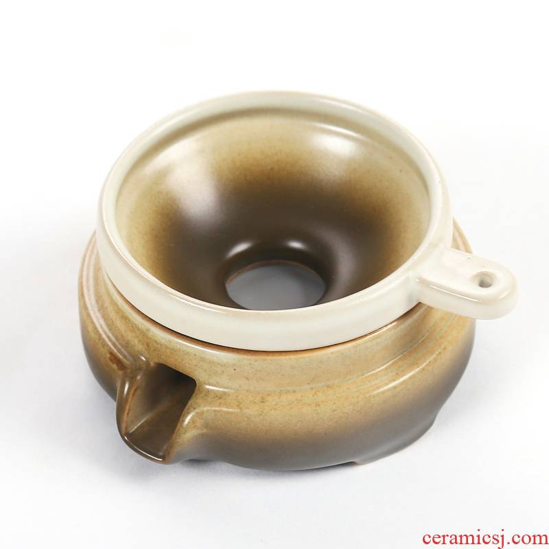 Creative NiuRen ceramic filter) kung fu tea tea tea net filter tea tea every rack