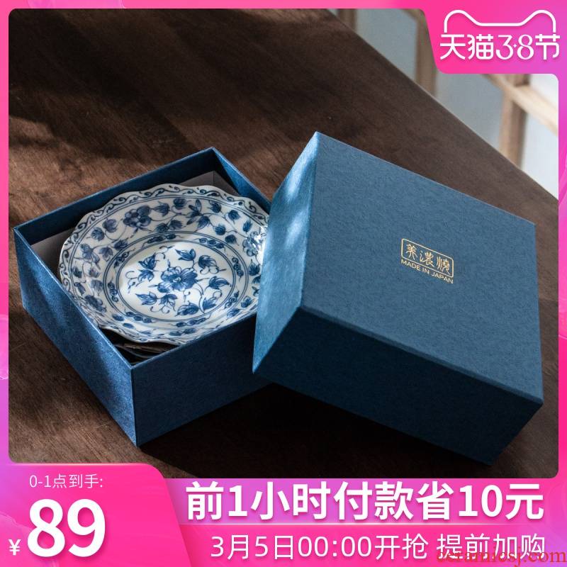 Meinung'm grass gu tang 16 cm deep dish imported from Japan Japanese home plate and ceramic tableware creative cuisine
