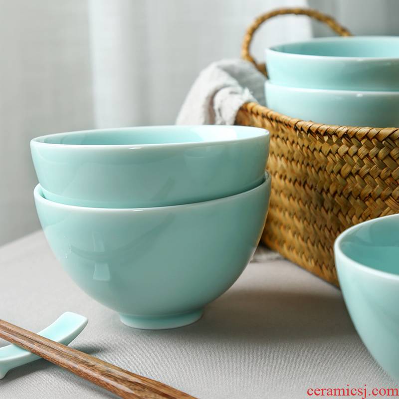 Japanese always pull a single rainbow such as bowl longquan celadon ceramic tableware mercifully rainbow such as bowl bowl of soup bowl noodles bowl household jobs