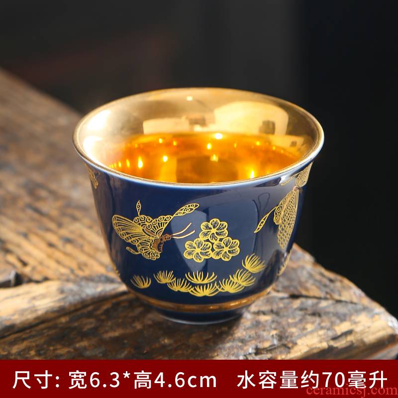 Colored enamel kung fu tea cups ceramic sample tea cup with personal cup of tea service master single cup tea cups of ceramic tea set