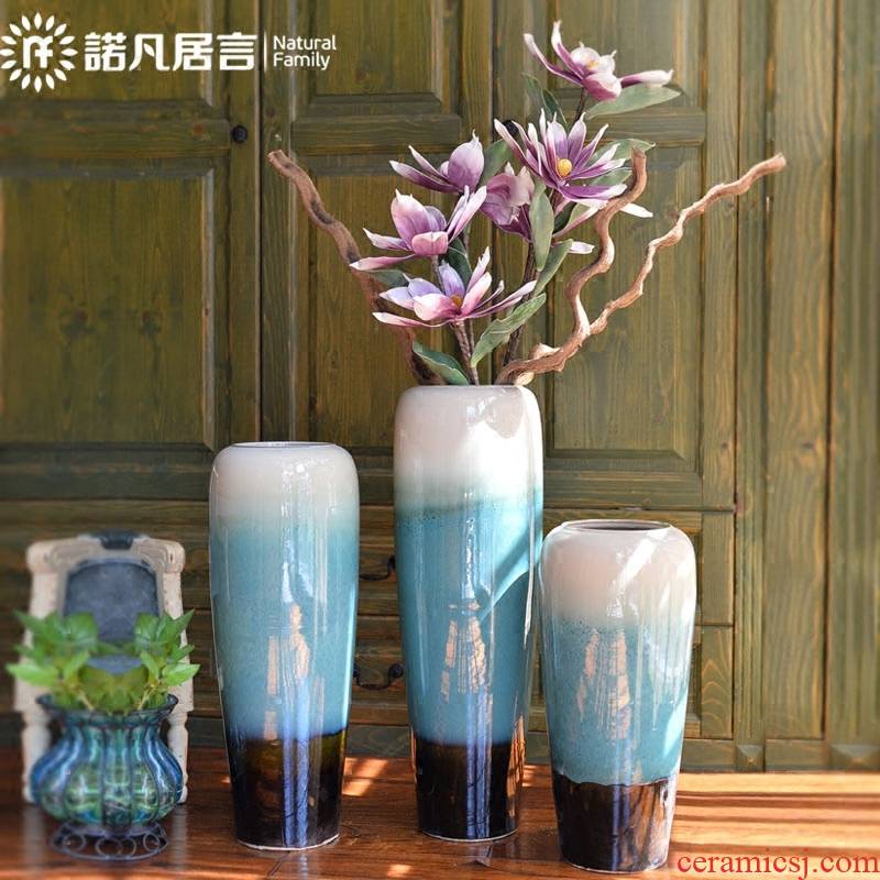 Large ceramic vase American ground flower arranging dried flower decoration European I sitting room porch decorate household furnishing articles