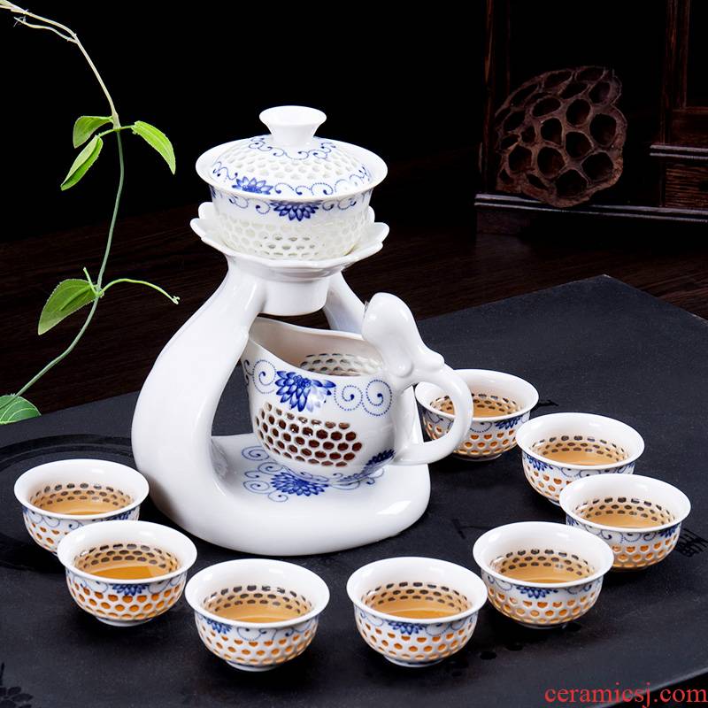 Jane 's quality, and the lazy people automatically tea cup set household contracted ceramic kung fu tea of exquisite teapot teacup