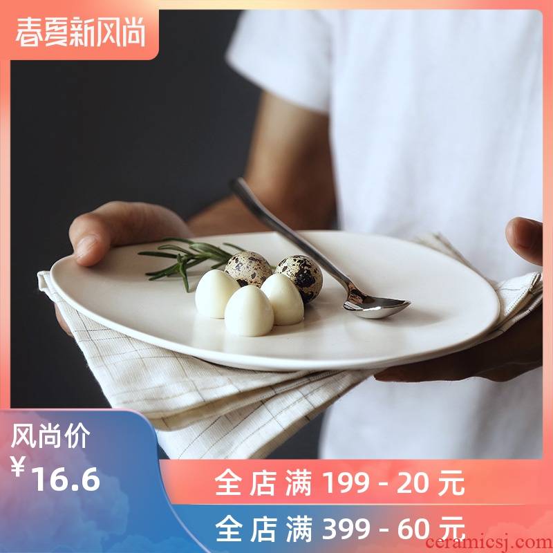 Lototo Japanese - style tableware special - shaped ceramic disc creative dish plate of irregular plate salad bowl dessert dish food dish