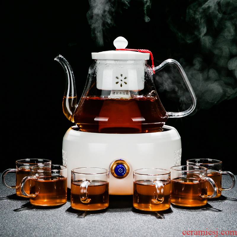 NiuRen boiling tea ware glass household electric teapot TaoLu boiled tea stove tea steamer steam steamed teapot teacup suits for