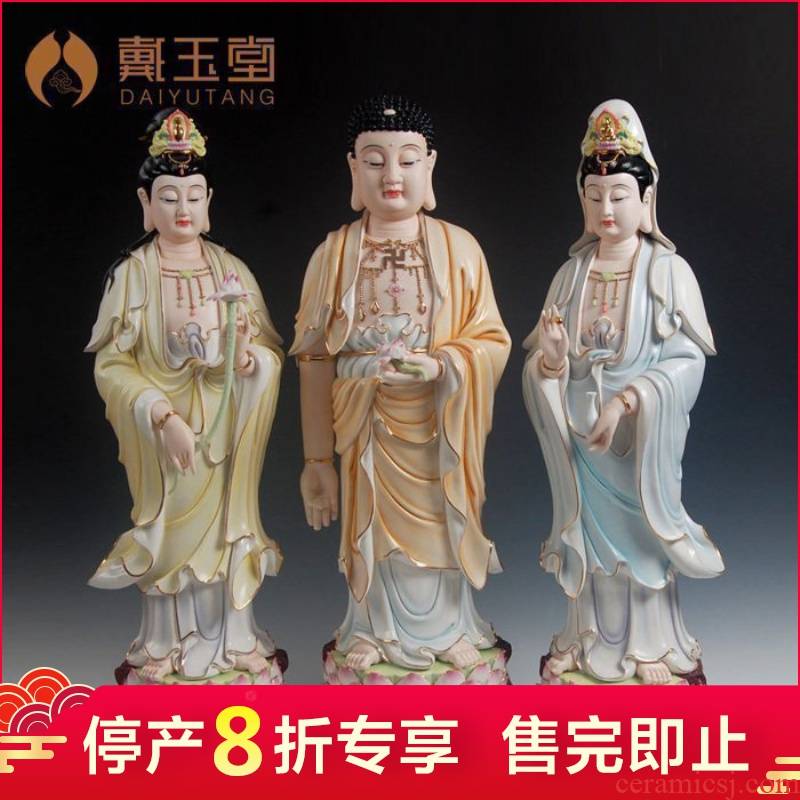 Master Lin Jiansheng ceramic production is pulled from the shelves 】 【 big Buddha furnishing articles 29 inches west three st