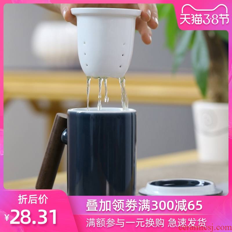 The Product value ceramic cups with cover cup cup office filter tea tea keller water separation