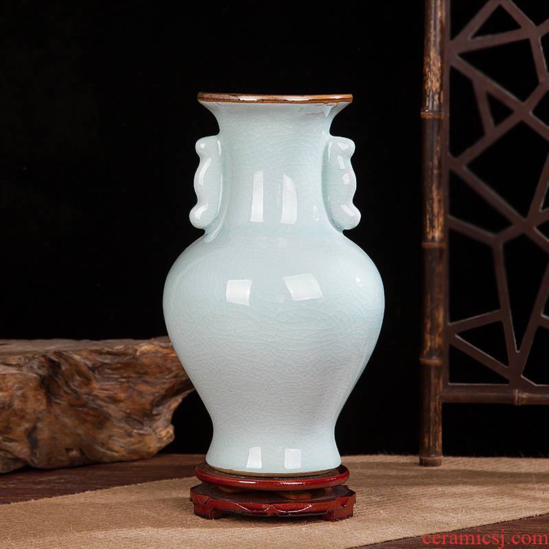 Jingdezhen ceramics vase of crack Chinese penjing flower arranging porcelain wine handicraft decorative household items